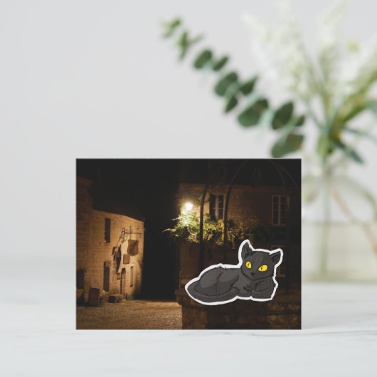 Mysterious Cat Briefkaart (Staand voorkant)