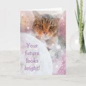 Mysterious Cat Happy Afstuderen Kaart (Voorkant)