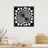 Mysterious Checkered Hole Poster (Keuken)