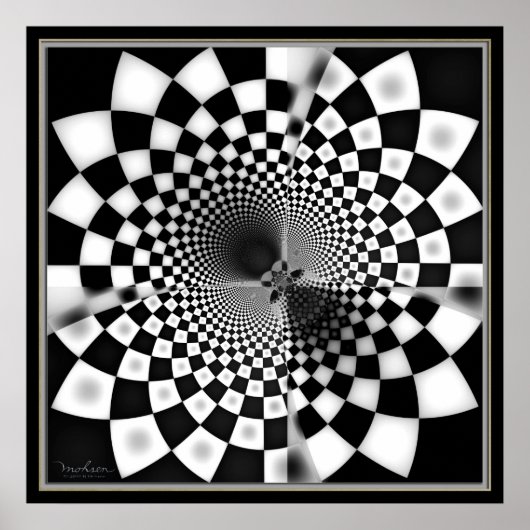 Mysterious Checkered Hole Poster (Voorkant)