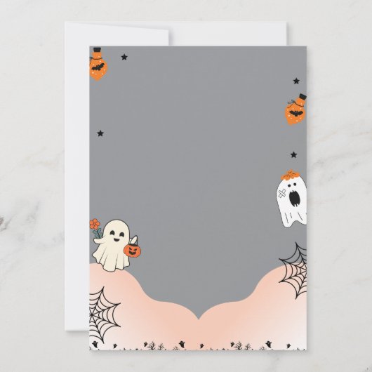 Mysterious Chinese Text Halloween Invitation Kaart (Achterkant)