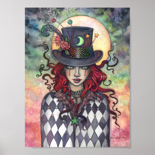 Mysterious Circus Mad Hatter Meisje Molly Harrison Poster (Voorkant)