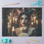 Mysterious Dark Harlequin Bright Eyes Decoupage Tissuepapier (Craft)