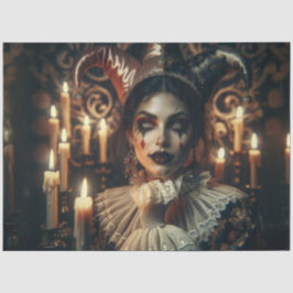 Mysterious Dark Harlequin Bright Eyes Decoupage Tissuepapier