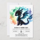 Mysterious Dragon Birthday Custom Kaart (Voorkant)