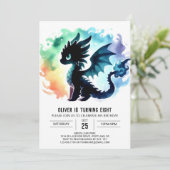 Mysterious Dragon Birthday Custom Kaart (Staand voorkant)