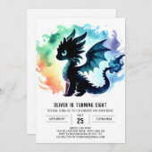Mysterious Dragon Birthday Custom Kaart (Voorkant / Achterkant)