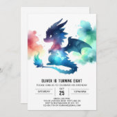 Mysterious Dragon Birthday Digitaal Kaart (Voorkant / Achterkant)