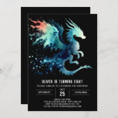 Mysterious Dragon Birthday Printable Kaart (Voorkant / Achterkant)