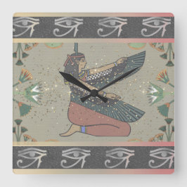 Mysterious Eye of Ra Egyptian Princess Vierkante Klok