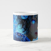 Mysterious Fantasy Girl - Ocean Art Aesthetic Grote Koffiekop (Voorkant)