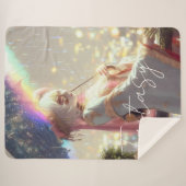 Mysterious Fantasy Girl - Ocean Art Aesthetic Sherpa Deken (Voorkant (horizontaal))