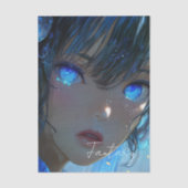 Mysterious Fantasy Girl - Ocean Art Aesthetic Tissuepapier (Voorkant)