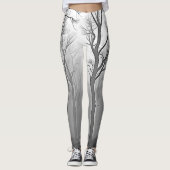 Mysterious Foggy Forest Path Leggings (Voorkant)