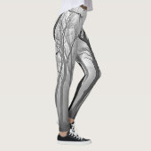 Mysterious Foggy Forest Path Leggings (Rechts)