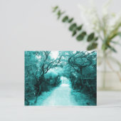 Mysterious Footpath, Moonlight path, Trees Briefkaart (Staand voorkant)