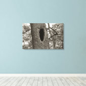 Mysterious Hole (Sepia) Canvas Afdruk (Insitu (Houten vloer))