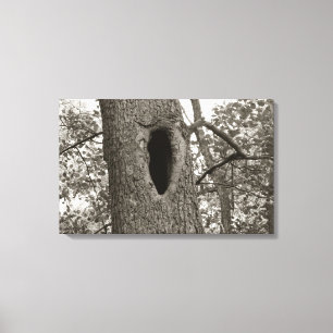 Mysterious Hole (Sepia) Canvas Afdruk