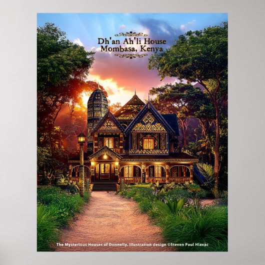 Mysterious Houses of Donnelly - No4 Mombasa Kenya Poster (Voorkant)