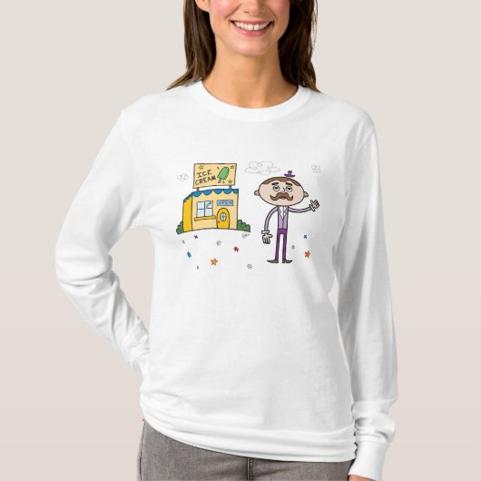 Mysterious Ice Cream Shop - Dameskool T-shirt (Voorkant)