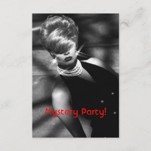 Mysterious Jewelry Heist Mystery Party Invitation Kaart