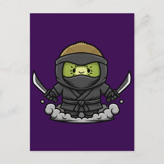 Mysterious Kage Kiwi Shadow Ninja Illustration Briefkaart (Voorkant)