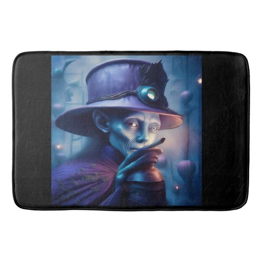 Mysterious Lady Pointing Finger At You Badmat (Voorkant)