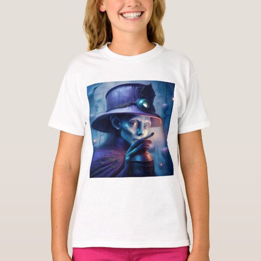 Mysterious Lady Pointing Finger At You T-shirt (Voorkant)