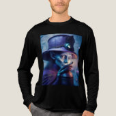 Mysterious Lady Pointing Finger At You Tri-Blend Shirt (Voorkant volledig)