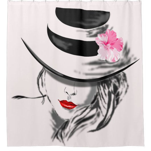 Mysterious Lady Shower Curtain Douchegordijn (Voorkant)