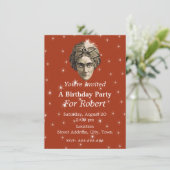 Mysterious Magical Birthday Genie Head White Stars Kaart (Staand voorkant)