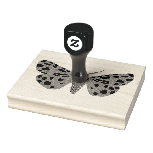 Mysterious Magical Moth Hand-handleiding aangepast Rubberstempel (Stempel)