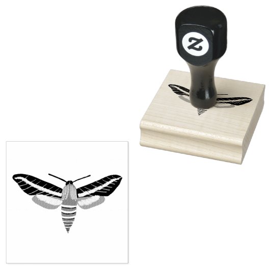 Mysterious Magical Moth Hand-handleiding aangepast Rubberstempel (Gestempeld)