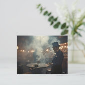 Mysterious Magician Night Club uit de jaren 50 Briefkaart (Staand voorkant)