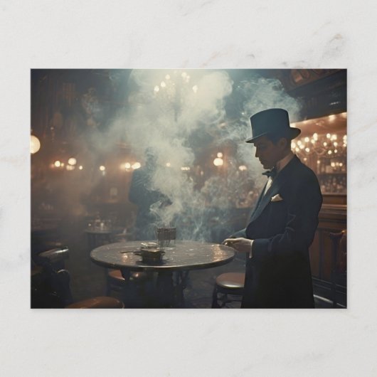 Mysterious Magician Night Club uit de jaren 50 Briefkaart (Voorkant)