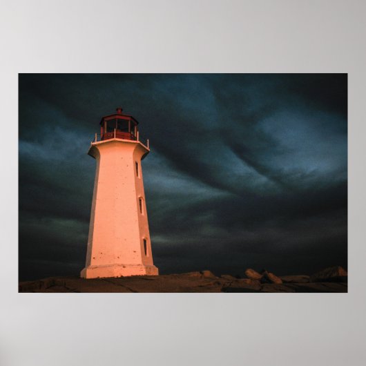 Mysterious Night at Peggy's Cove, Nova Scotia, Can Poster (Voorkant)