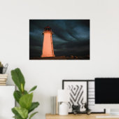 Mysterious Night at Peggy's Cove, Nova Scotia, Can Poster (Thuiskantoor)