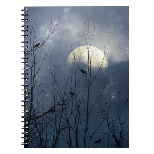 Mysterious Night Of The Stars And Crows Notitieboek (Voorkant)