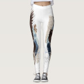 Mysterious Raven Collage - en futuristisch Leggings (Voorkant)