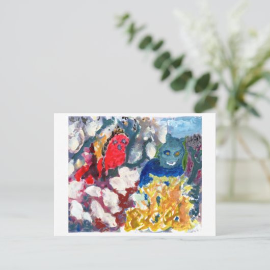 Mysterious Scary Figures #1 briefkaart (Staand voorkant)