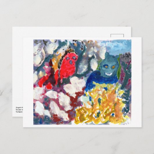 Mysterious Scary Figures #1 briefkaart (Voorkant / Achterkant)