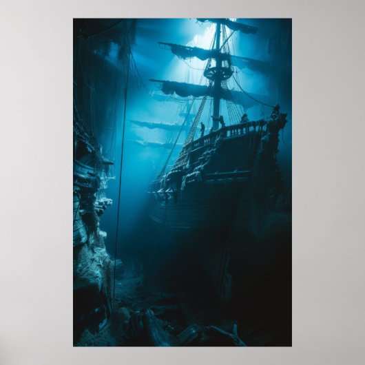 Mysterious Shipwreck Exploration Poster (Voorkant)