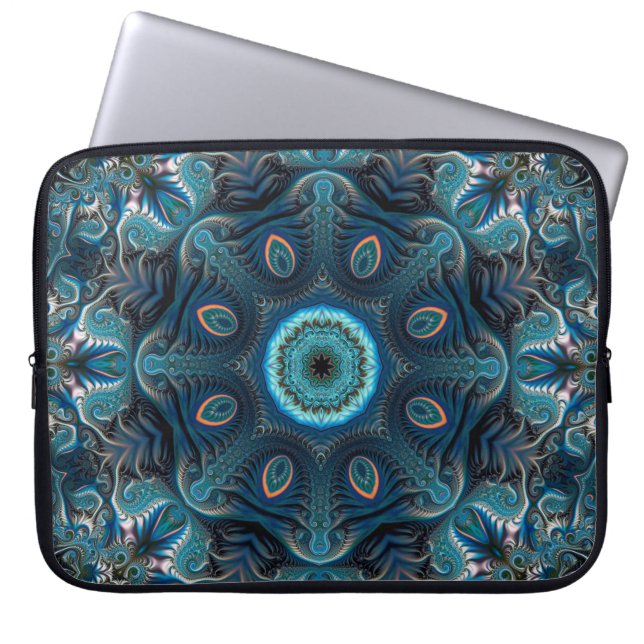 Mysterious space mandala laptop sleeve (Voorkant)