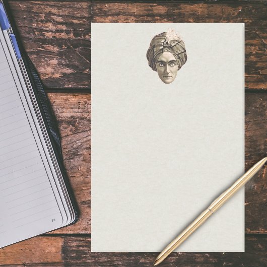 Mysterious Spooky Magical Genie Head Face Turban Post-it® Notes