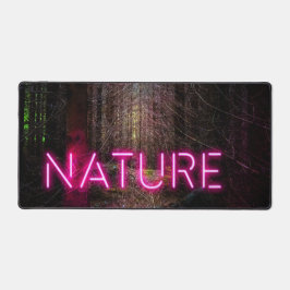 Mysterious spruce forest natuur neon magenta bureaumat