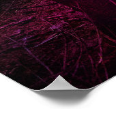 Mysterious spruce forest natuur neon magenta poster (Hoek)