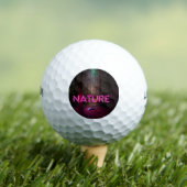 Mysterious spruce forest natuur neon magenta-teken golfballen (Insitu Shirt)