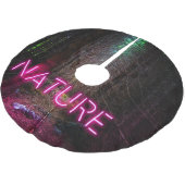 Mysterious spruce forest natuur neon magenta-teken kerstboom rok (Gekanteld)