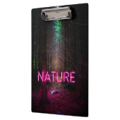Mysterious spruce forest natuur neon magenta-teken klembord (Links)
