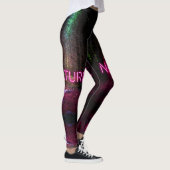 Mysterious spruce forest natuur neon magenta-teken leggings (Rechts)